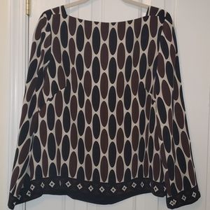 Michael Kors Blouse - Long Sleeve - Black/Brown